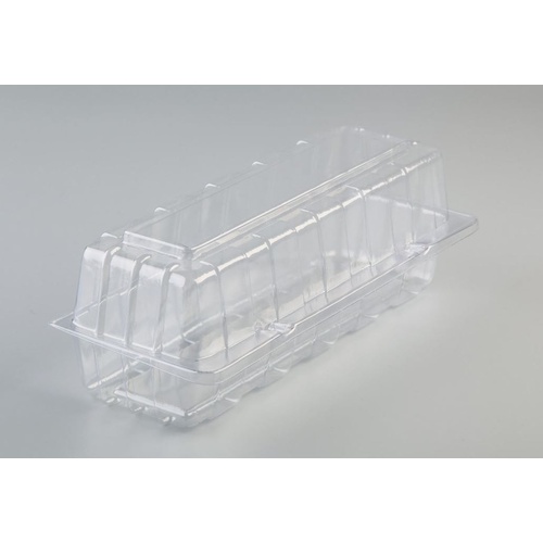 Clear Hinged Long Roll Container 80 x 220 x 75mm 100pcs IK-RP2