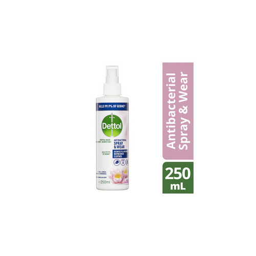 Dettol Antibacterial Spray And Wear Pink Waterlily 250mL 