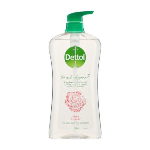 Dettol Parents Approved Shower Gel Body Wash Rose 950ml