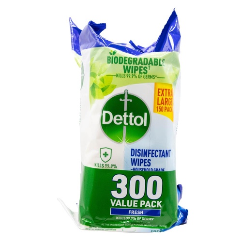 Dettol Disinfectant Wipes Fresh Scent 300PK