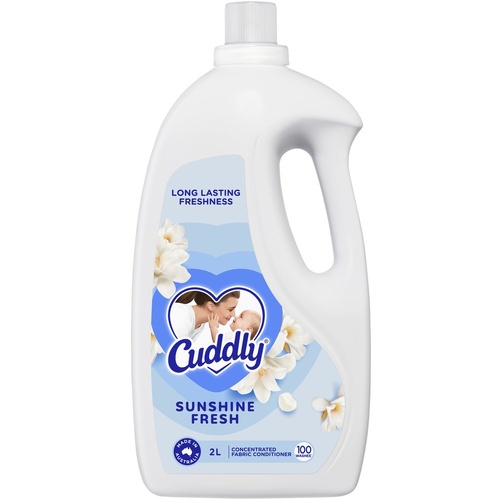 Cuddly Concentrate Liquid Fabric Softener Conditioner 2L - Sunshine Fresh