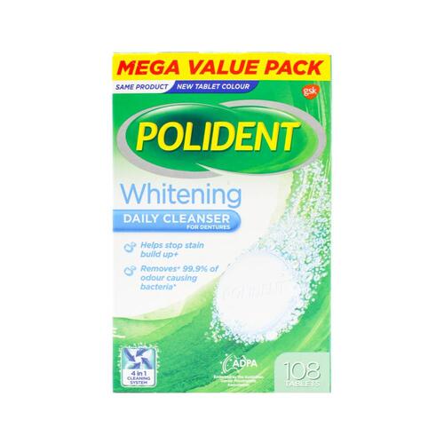 Polident Denture Cleanser 108 Tablets Exclusive Pack