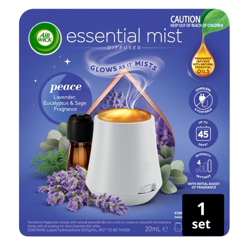 Air Wick Essential Mist - Peace Lavender Eucalpyus & Sage Unit and Refill
