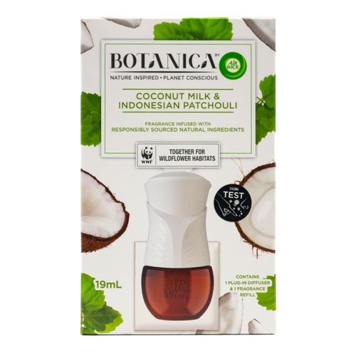 Botanica Coconut Milk & Indonesian Patchouli Plug-In Diffuser 19ml