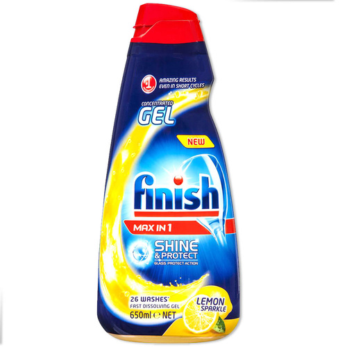 Finish Concentrated Gel Dishwasher Max In 1 Lemon Sparkle 650ml