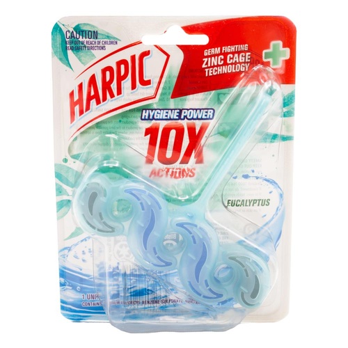 Harpic Toilet Cage Hygiene Power 10X Actions Bath Bowl Cleaner Eucalyptus