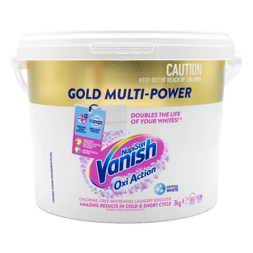 Vanish Napisan Gold Multi Power Crystal White Stain Remover & Laundry Booster Powder 3kg