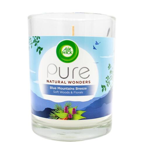 Air Wick Pure Natural Wonders Scented Candle Blue Mountains Breeze Decor