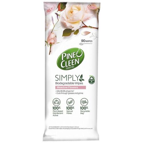 Pine O Cleen Simply Disinfectant Wipes Meadow Flowers 90pk