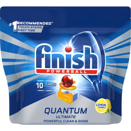 Finish Powerball Quantum Ultimate Lemon Sparkle Dishwasher Tablets 10 Pack