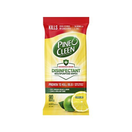 Pine O Cleen Disinfectant Wipes Lemon Lime 90pk