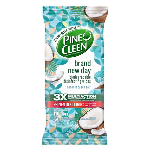 Pine O Cleen Disinfectant Surface Wipes Coconut 110 Pack