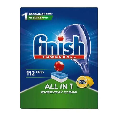 Finish PK112 Dishwahing Tablets All in 1 Everyday Clean Lemon Sparkle