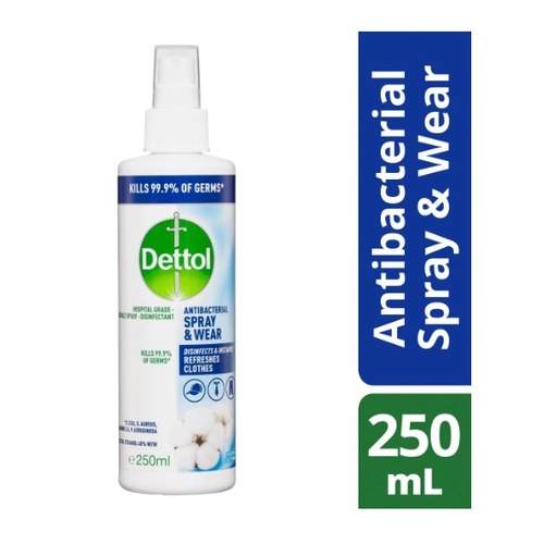 Dettol Antibacterial Spray & Wear Fabric Sanitiser FRESH COTTON 250ml