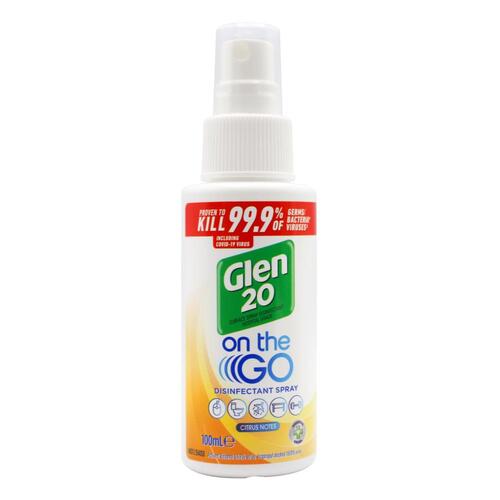 Glen 20 On The Go Disinfectant Spray Citrus Notes 100mL