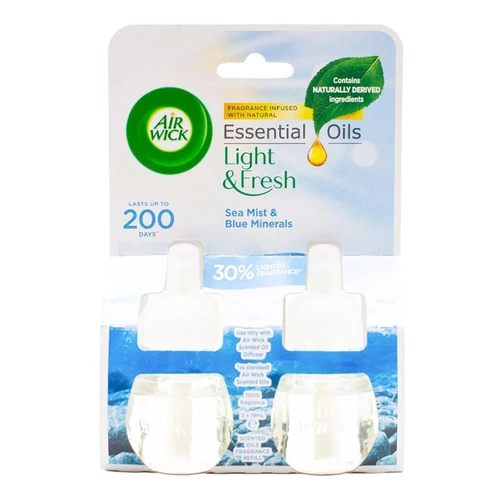 Air Wick Pk2 X 19ml Scented Oils Fragrance Refills Sea Mist And Blue Minerals