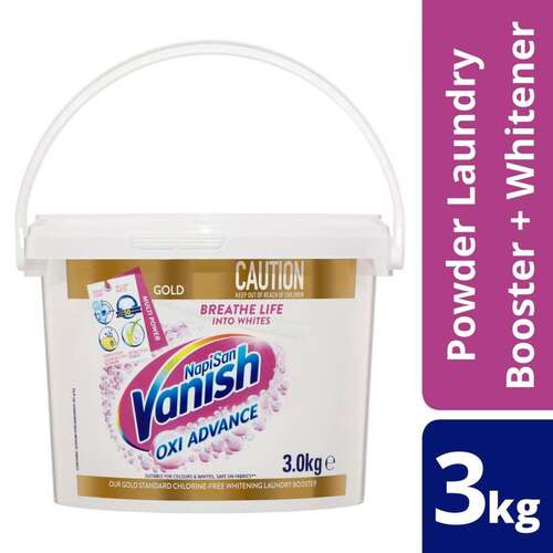 Vanish Napisan Gold Multi Power Crystal White Stain Remover & Laundry Booster Powder 3kg