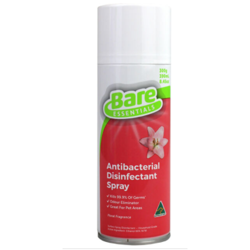 Bare Essentials 300g Antibacterial Disinfectant Spray Floral Fragrance