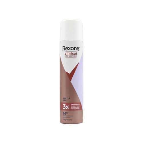 Rexona Women Clinical Protection Antiperspirant Deodorant Aerosol Spray, Gentle Dry, 109g