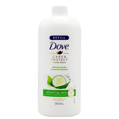Dove Care & Protect Refreshing Care Cucumber & Green Tea Scent Hand Wash Refill 900ml