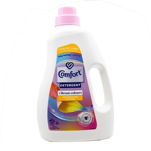 COMFORT 2l DETERGENT VIBRANT COLOURS FOR BRIGHTER CLOTHES ALL MACHINE TYPES