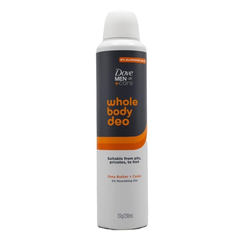 DOVE MEN CARE 131g / 230mL DEODORANT ODOUR PROTECTION SHEA BUTTER + CEDAR