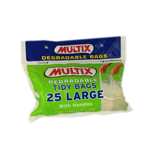 Multix Degradable Tidy Bags With Handles Large 25pk