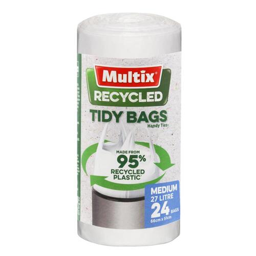 Multix Recycled Kitchen Tidy Bags Medium 24 Pack With Handle