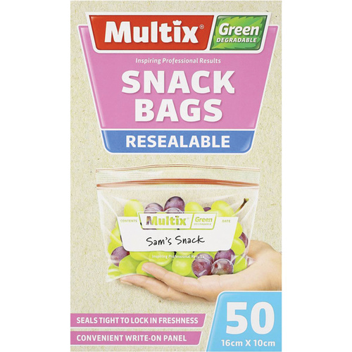 Multix Resealable Snack Bags 50pk