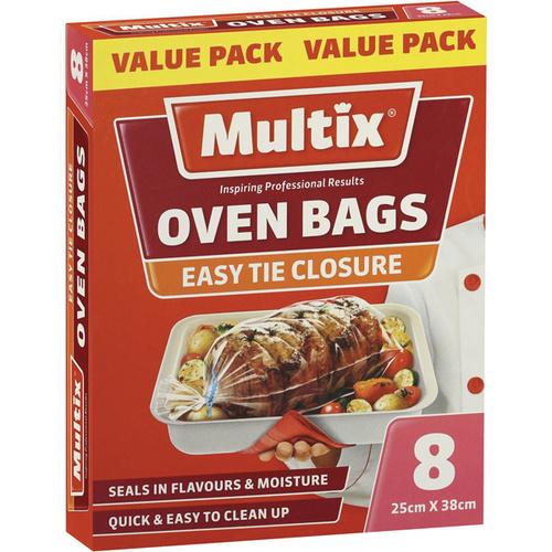 Multix Oven Bags Easy Tie Closure 8pk