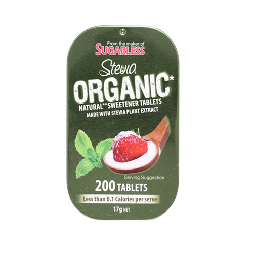 Sugarless Stevia Organic Natural Sweetener 200 Tablets