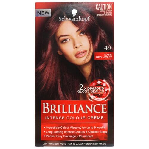 Schwarzkopf Brilliance Permanent Hair Colour 49 Dark Red Violet