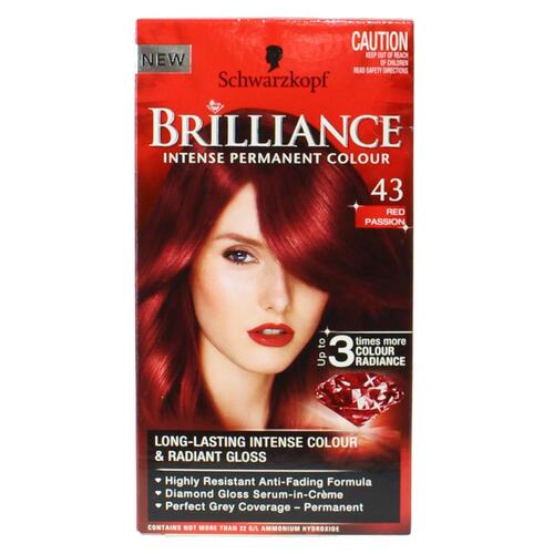 Schwarzkopf Brilliance Permanent Hair Colour 43 Red Passion Each