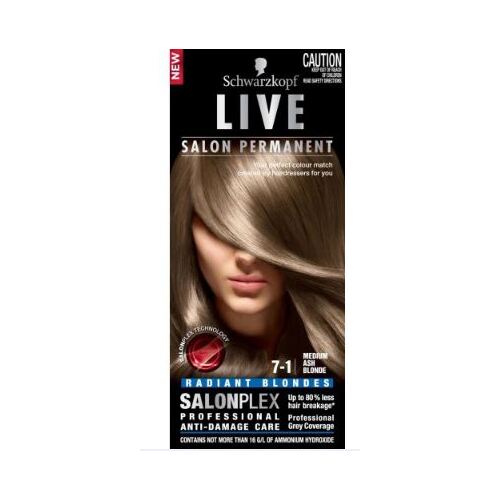 Schwarzkopf Live Salon Permanent 7.1 Medium Ash Blonde