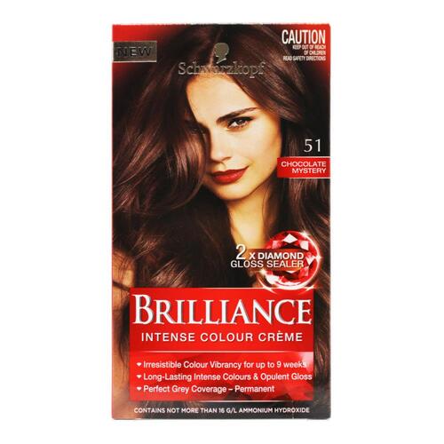 Schwarzkopf Brilliance Permanent Hair Colour Intense Colour Creme 51 chocolate Mystery