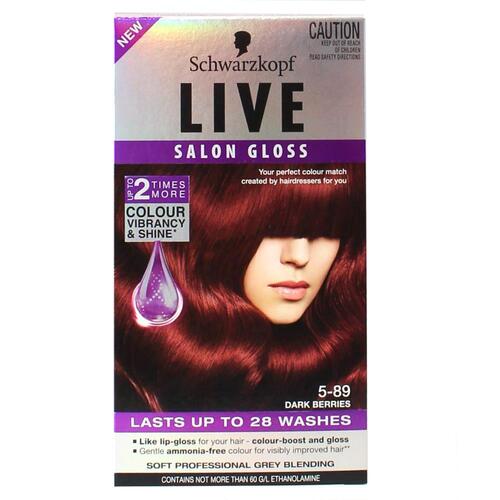 Schwarzkopf Live Salon Gloss Hair Colour 5-89 Dark Berries