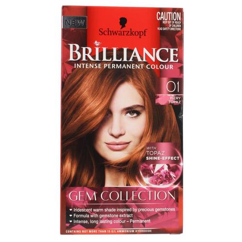 Schwarzkopf Brilliance Permanent Hair Colour Gem Collection 01 Fiery Topaz