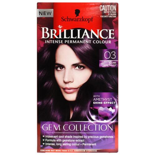 Schwarzkopf Brilliance Permanent Hair Colour Gem Collection 03 Dark Amethyst