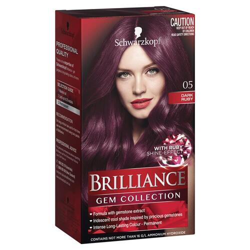 Schwarzkopf Brilliance Permanent Hair Colour Couture Collection 05 Dark Ruby
