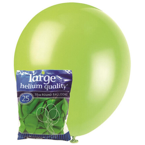 Lime Green Decorator Balloons 25 Pack