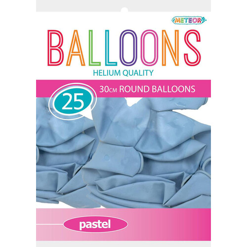 Blue Pastel Macaron Balloons 30cm 25pk
