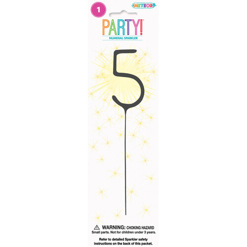 Number 5 Sparkler Candle 1PC
