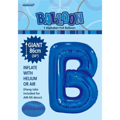 Royal Blue " B " Alphabet Foil Balloon 86cm (34")