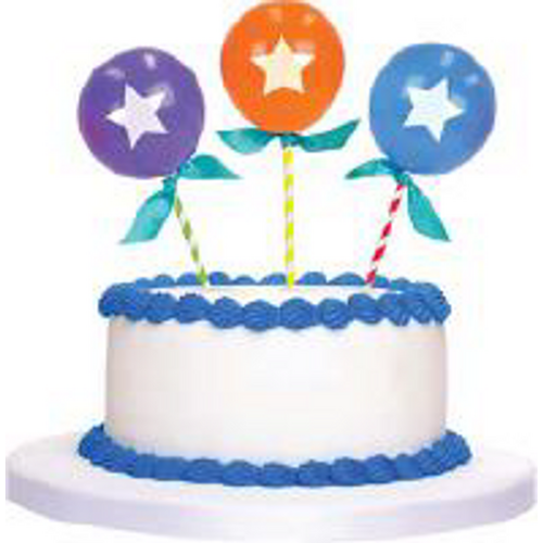Cake Topper Balloon Star 3PK