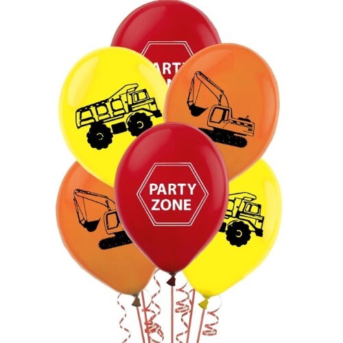 10pk Assorted Construction Balloons