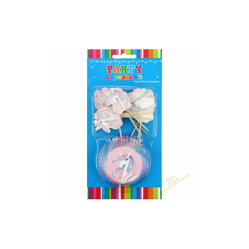 Unicorn Party Cupcake Kit Artwrap 12pk