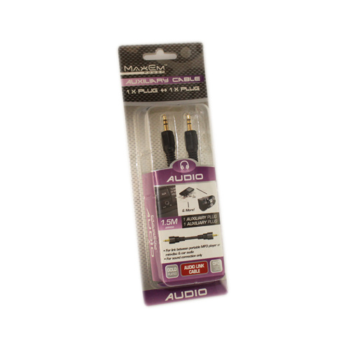 Maxem Auxiliary Cable Male to Male 3.5mm to 3.5mm 1.5m