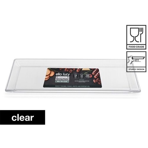 Rectangle Serving Platter 40x18x2cm Clear