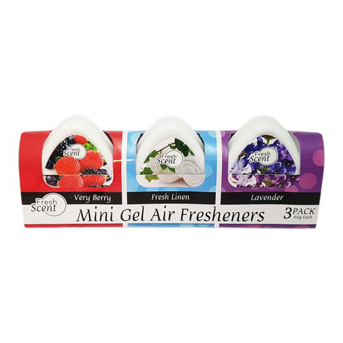 Fresh Scent Mini Gel Air Fresheners 60g x 3pk