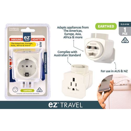 Maxem 1pce Universal Travel Adaptor AU to ALL
